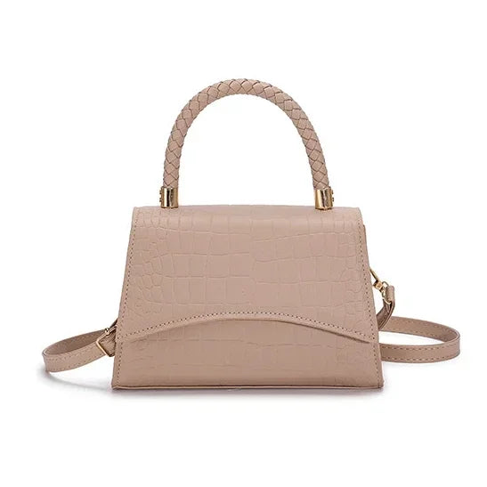 Solid PU Leather Flap Bag | Casual Designer Top Handle & Crossbody Luxegan