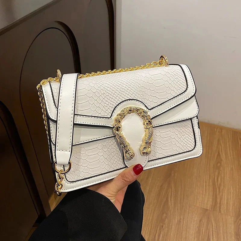 Gold Chain Crossbody Bag | Women's Fashion & Stylish Small Square Bag Luxegan