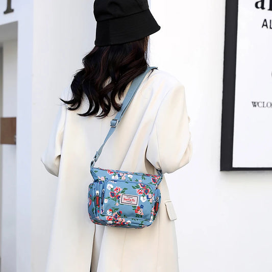 Nylon Shoulder Bag | Fashionable Small Square Bag, Waterproof & Large Capacity Crossbody Luxegan