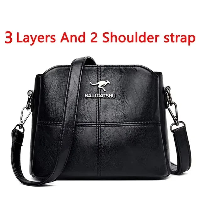 Luxury Handbag Fashion Print Large Capacity Soft Leather Women Shoulder Crossbody Bag | Leisure Designer Ladies Purses and Handbag Luxegan