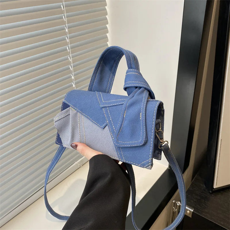 Minimalist Patchwork Mini Crossbody | Retro Square Shoulder Bag Luxegan