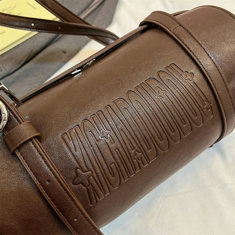 Multifunctional Cylinder-Shaped Shoulder Bag | Designer Handbag & Luxury Crossbody Bag Luxegan
