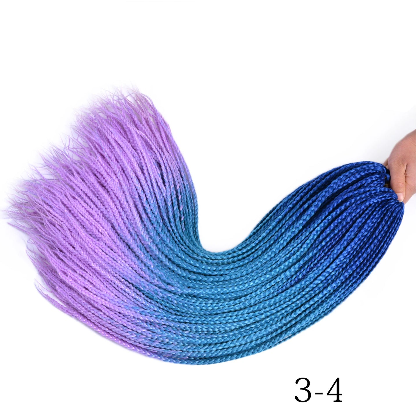 Ombre Box Braids Crochet Hair Extensions – Synthetic Straight Braiding Hair 14"/18"/24" | 22 Strands/Pack