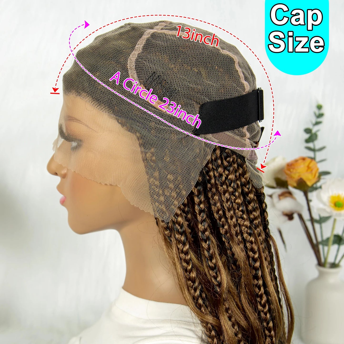 KIMA Twisted Boho Braided Wigs Curly Dreadlocks Full Lace Knotless Synthetic Box Braids Wig  Curly Wigs for Black Women