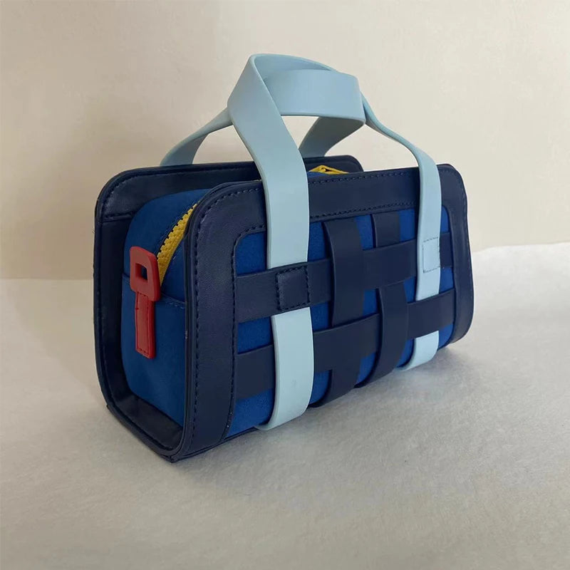 New In Splicing Woven Design Handbag | Casual Versatile Ladies Shoulder Bag | Fashion Knitting Shell Crossbody for Women Luxegan