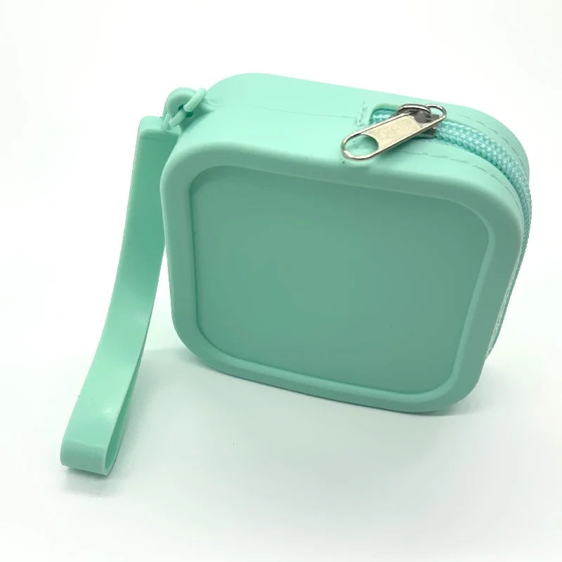 Unisex Candy Color Silicone Organizer Wallet | Waterproof Zipper Coin Purse, Earphone Bag & Portable Small Item Pouch (Normcore Style) Luxegan