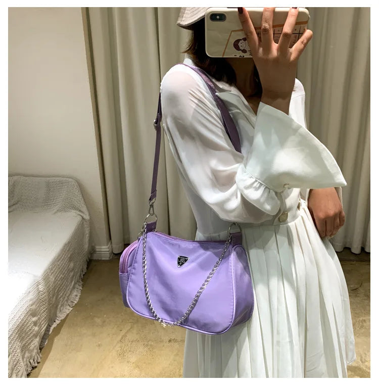 Simple PU Leather Box Bag | Small Crossbody & Armpit Purse Luxegan
