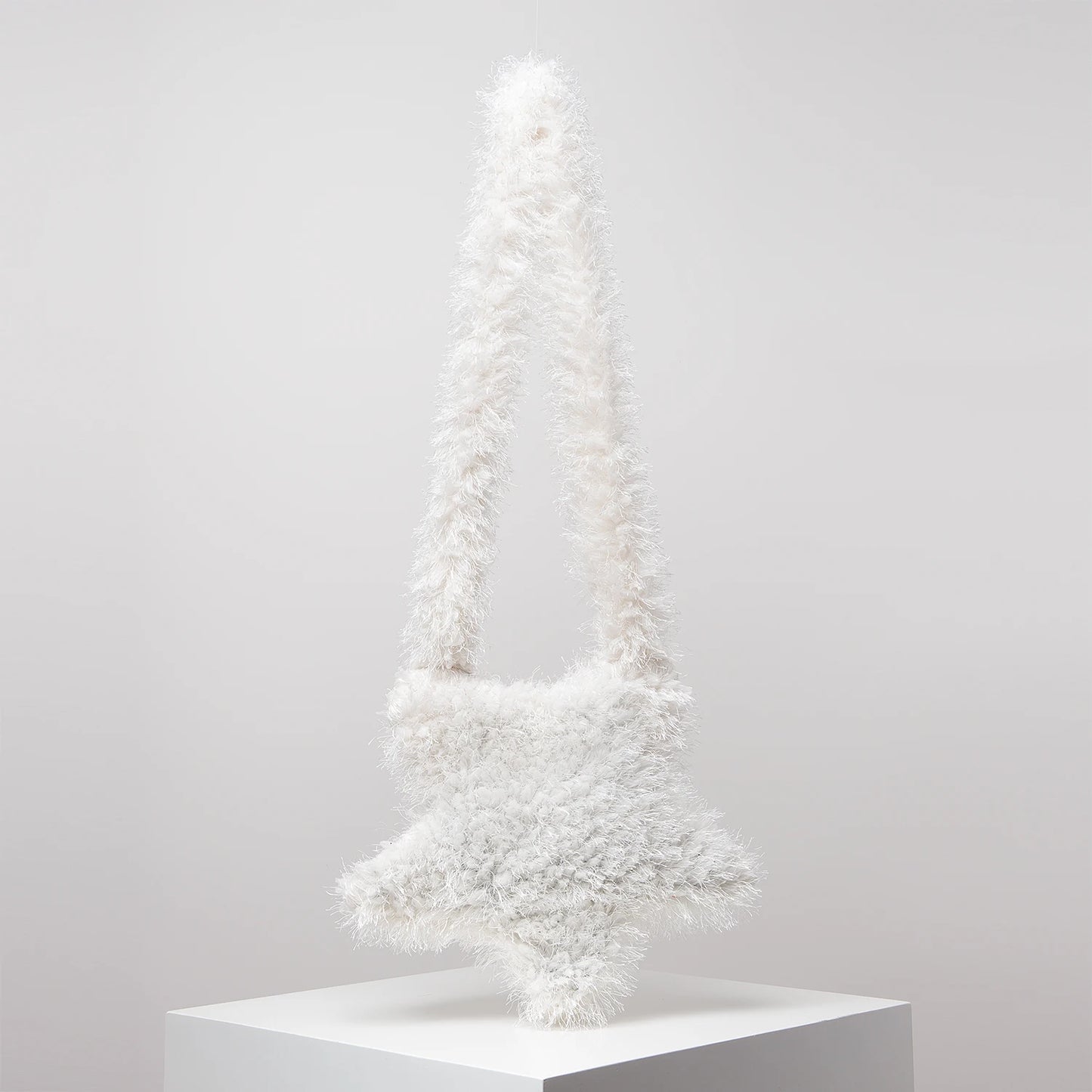 Y2k Star Shape Candy-Colored Plush Crossbody Bag | Autumn & Winter Puffy Solid Colored Woman Shoulder Bag Luxegan