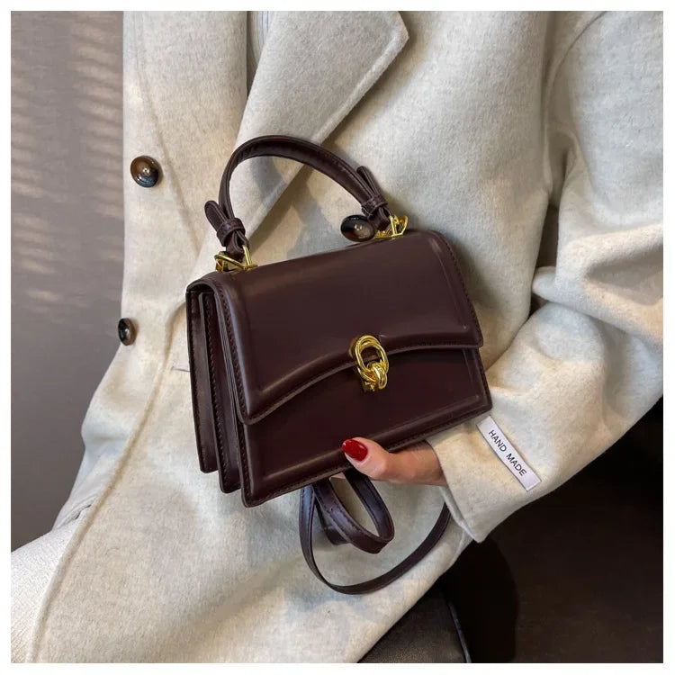 New Small PU Leather Crossbody Bags for Women | Simple Totes Shoulder Bag & Lady Luxury Brand Designer Handbags and Purses Luxegan