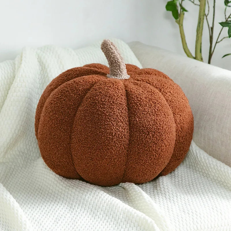 Nordic "Ins Style" Decorative Pumpkin Cushion | Sophisticated "Plush Orange" Activity Silhouette | Elegant Pastoral Sofa Backrest & Lumbar Pillow | "Dignified" High-Performance Home Decoration for Radiant Versatile Styling Luxegan