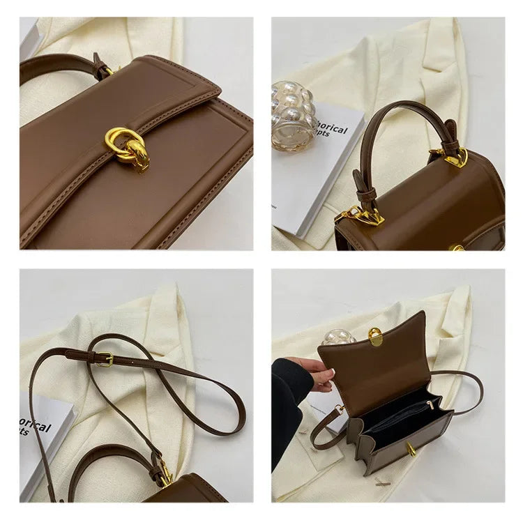 New Small PU Leather Crossbody Bags for Women | Simple Totes Shoulder Bag & Lady Luxury Brand Designer Handbags and Purses Luxegan