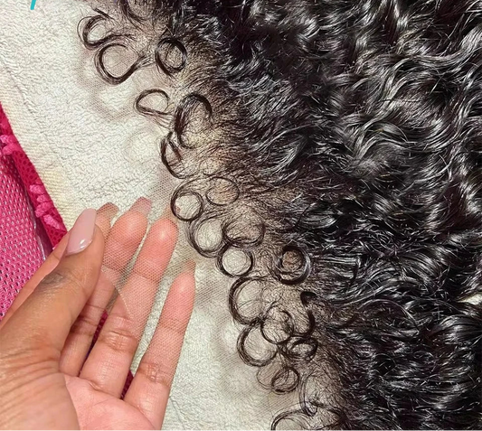 Deep Curly HD Lace Frontal & Closure | 13x6 / 6x6 Brazilian Human Hair with Curly Baby Edges Luxegan 