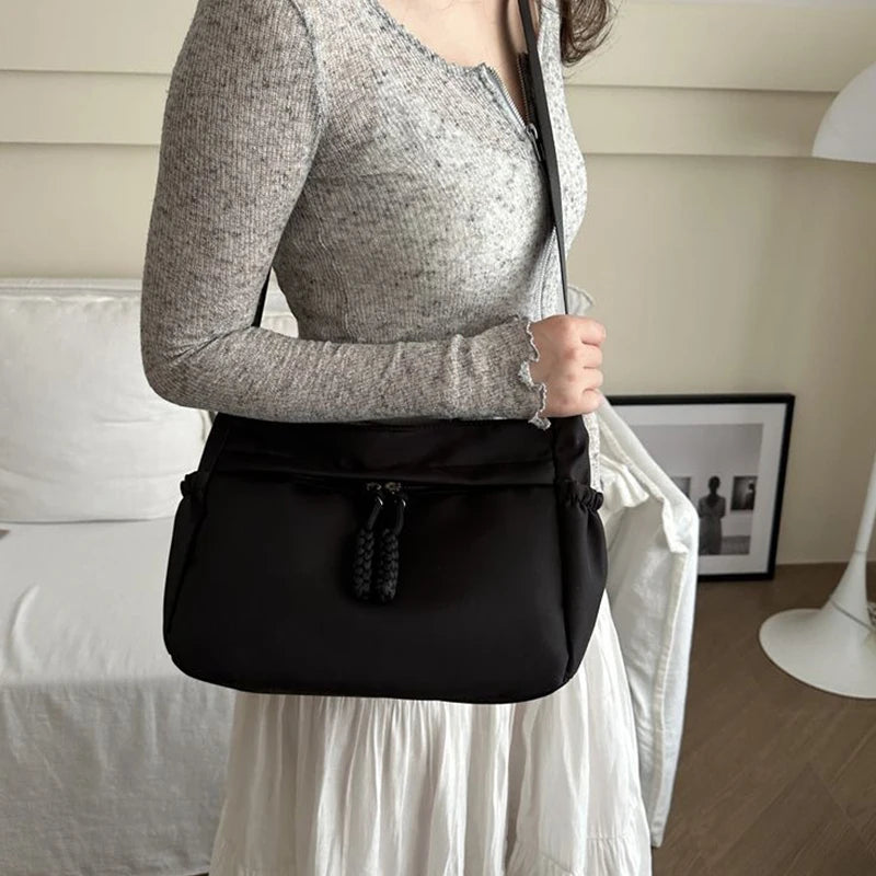 Neutral Square Bag | Unisex Casual Canvas & Nylon Crossbody Bag Luxegan