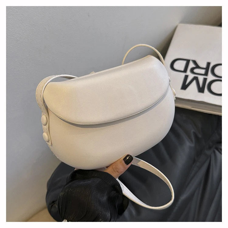 New Trendy Single-shoulder Crossbody Bag for Women | High-end Feel and Versatile Commuting Saddle Bag | Niche Design Luxegan