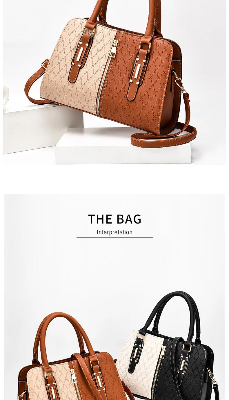 Luxury Brand Designer Handbag | Large Capacity Shoulder Bag & Retro Crossbody Tote Luxegan