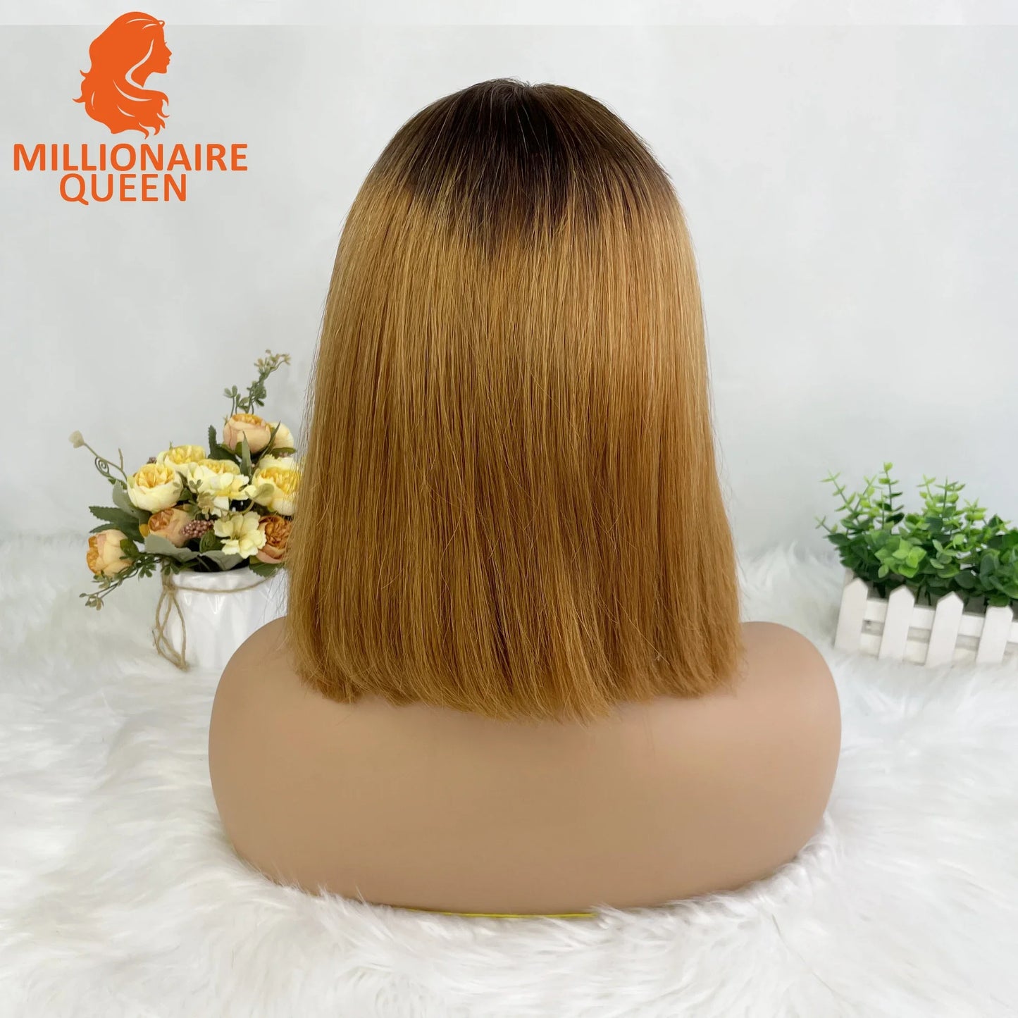 Highlight P4/30 Brown Vietname Bone Straight Bob Wig Super Double Drawn Human Hair 2x6 Glueless Lace Closure Wig For Black Women
