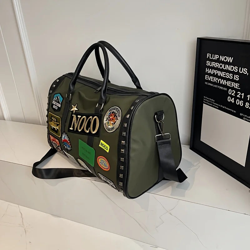 Fashionable Simple Polyester Travel Tote Bag | Large Capacity Hand-held Luggage Bag for Outdoor Sports & Gym Luxegan