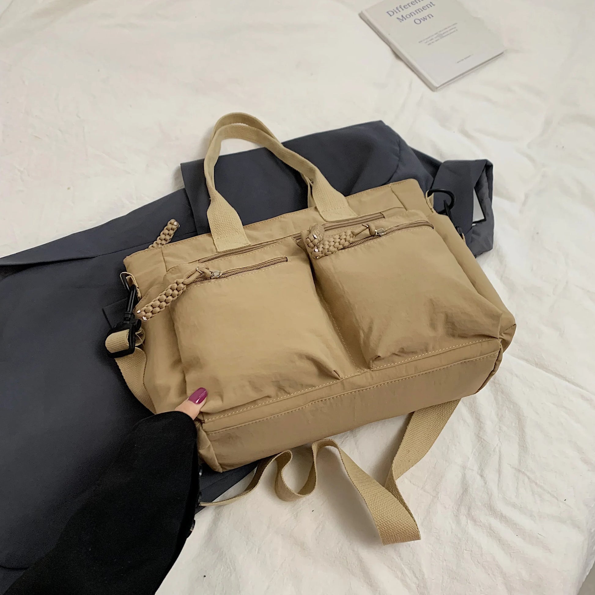 Street Casual Bag For Men | Large Capacity Messenger Bag High Quality Oxford School Unisex Leisure Shoulder Bag Travel Handbag Luxegan