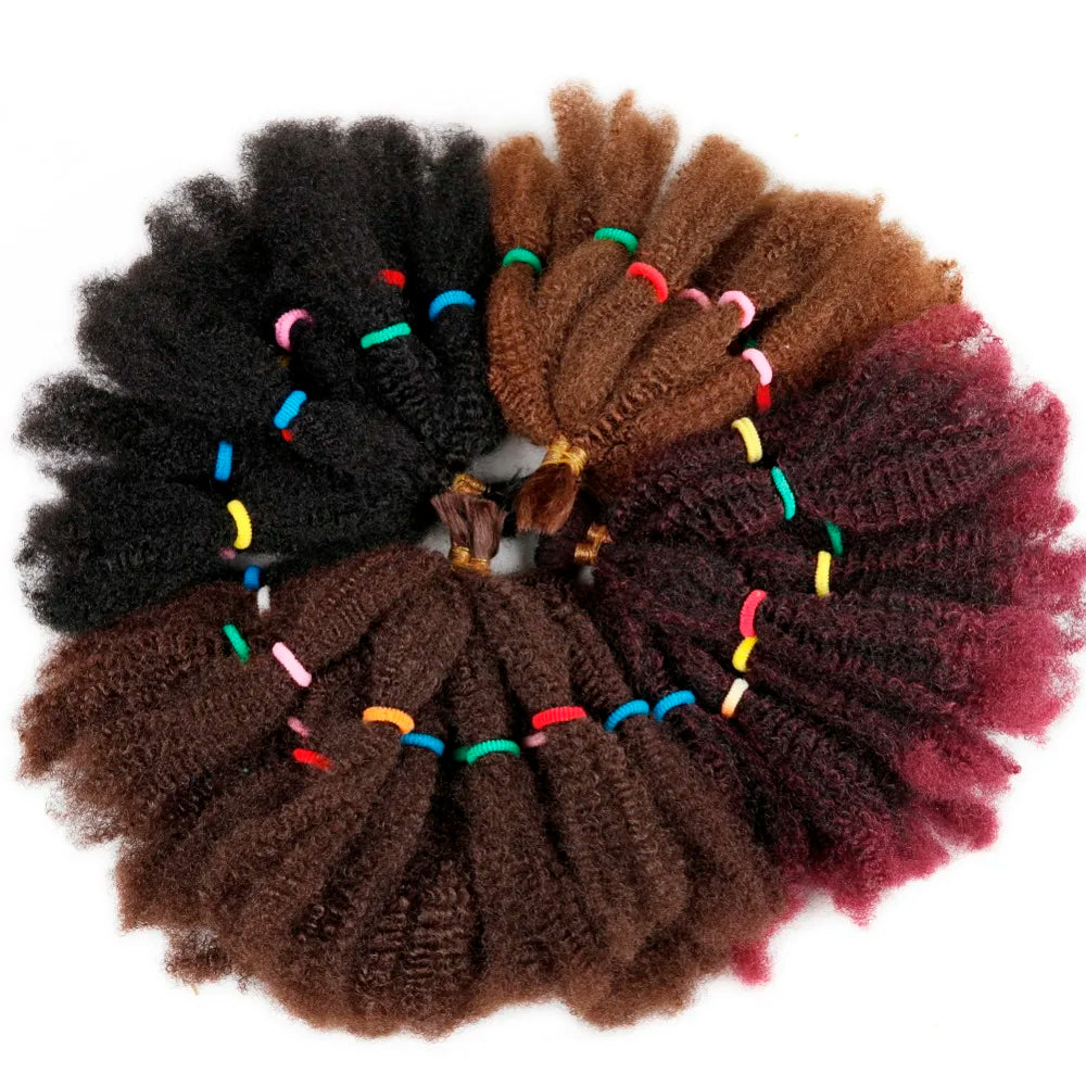 12" Frosted Afro Kinky Bulk Synthetic Hair for Crochet Braids | Short Curly Hair Extensions Luxegan