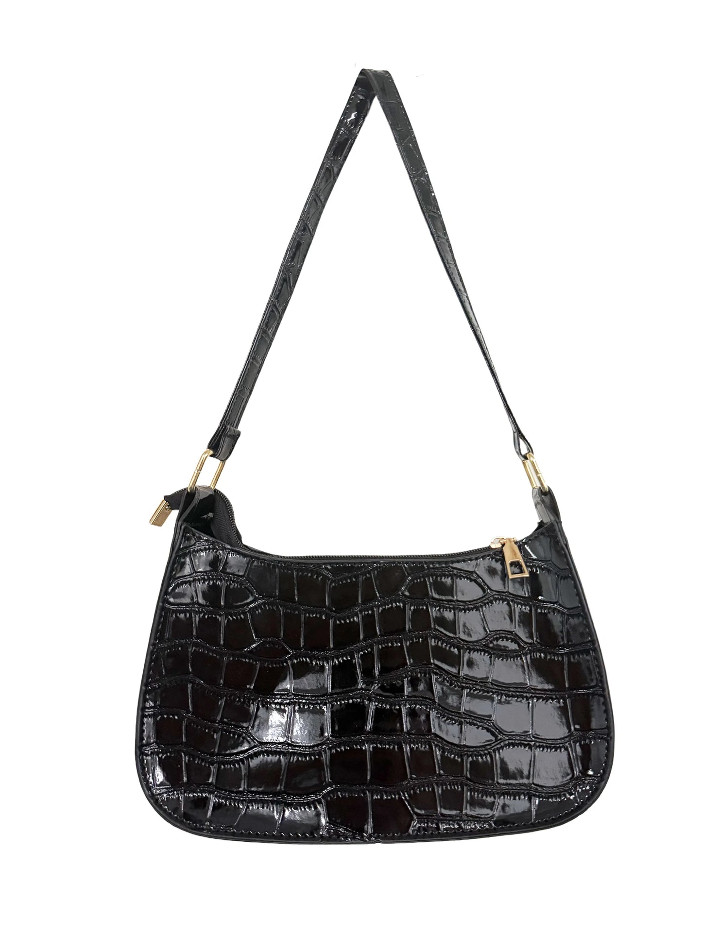 Vintage Patent Leather Shoulder Bag | Fashion Designer Hobos & Underarm Bag Luxegan