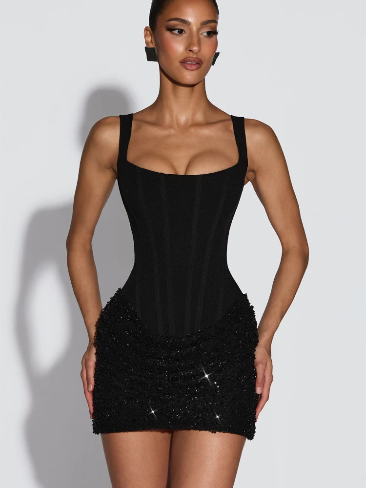 Pleated Strapless Off-Shoulder Backless Maxi Gown | High Waist Split Sexy Solid Evening Party Dress Luxegan