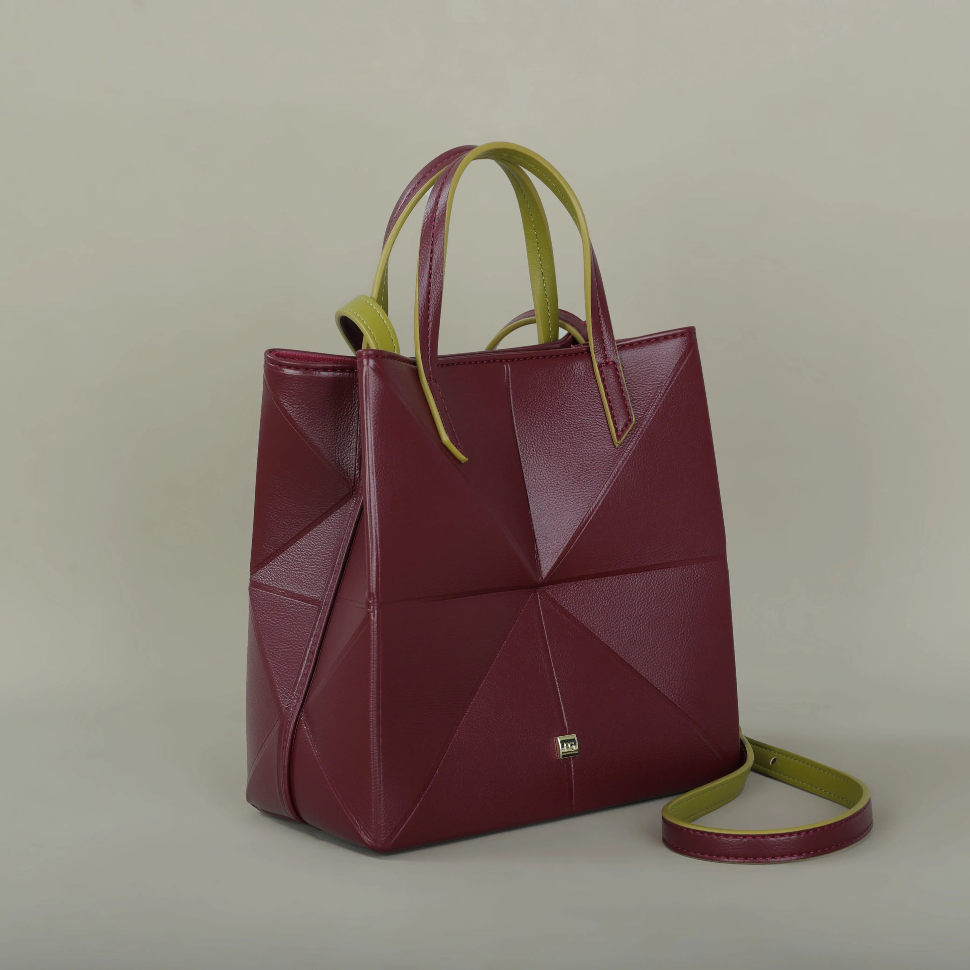 Women’s Classic Foldable Bucket Bag | Fashionable Geometric Crossbody & Shoulder Handbag | Casual PU Leather Letter Print Party Purse Luxegan