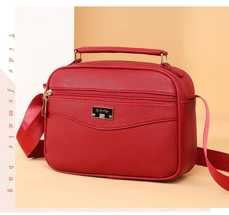 Large Capacity Foreign Trade PU Small Square Bag | New Women's Simple Handbag & Versatile Crossbody Purse Luxegan