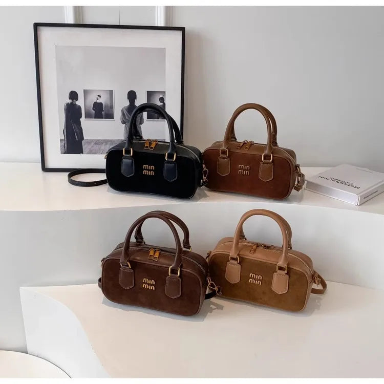 Matte Frosted Bowling Bag | Women's Luxury Crossbody & Handbag Luxegan