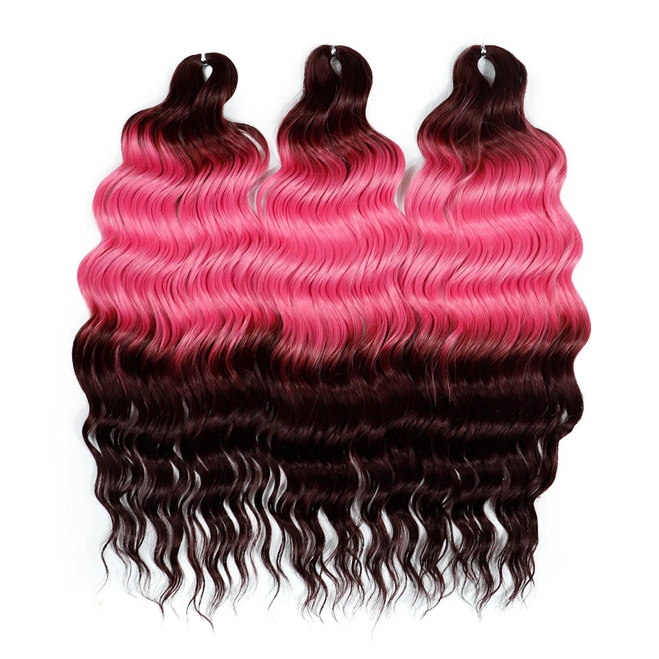 FREEDOM Synthetic Water Wave Crochet Braiding Hair 24 Inch – Ombre & Multi-Tone | 88 Colors | 300g - view 32