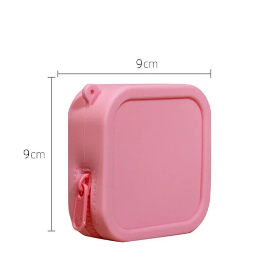 Waterproof Solid Color Silicone Wallet & Coin Purse | Mini Zipper Organizer Travel Pouch (Cosmetic Bag, Earphone Bag for Students) Luxegan