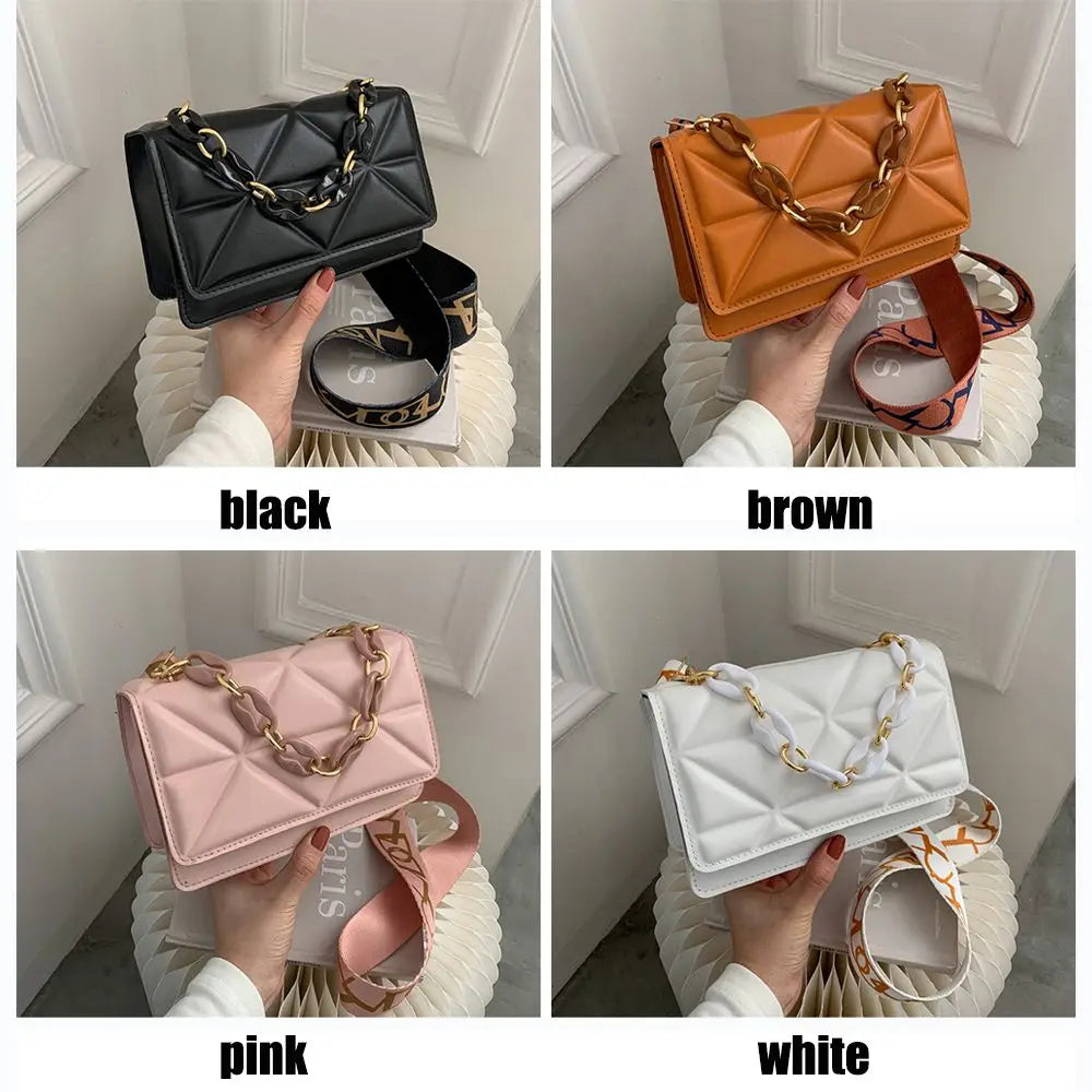 Large Capacity Shoulder Bag Women | Female Fashion Casual Handbags & PU Leather Crossbody Clutch Flap Bag (Streetwear Accessory) Luxegan