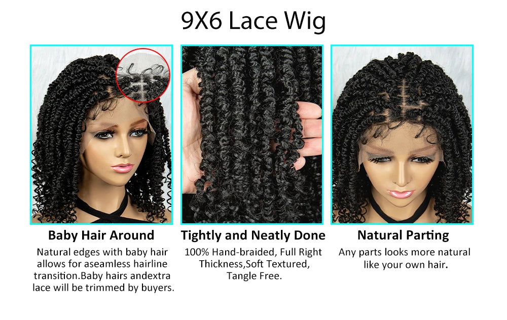 14 Inch Butterfly Locs Dreadlock Wig | Knotless | Lace Front