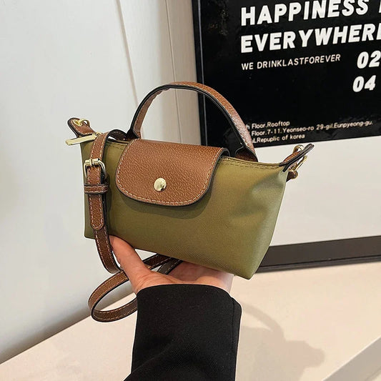 Mini Colorblock Shoulder Bag | Casual & Versatile Zipper Handbag Luxegan
