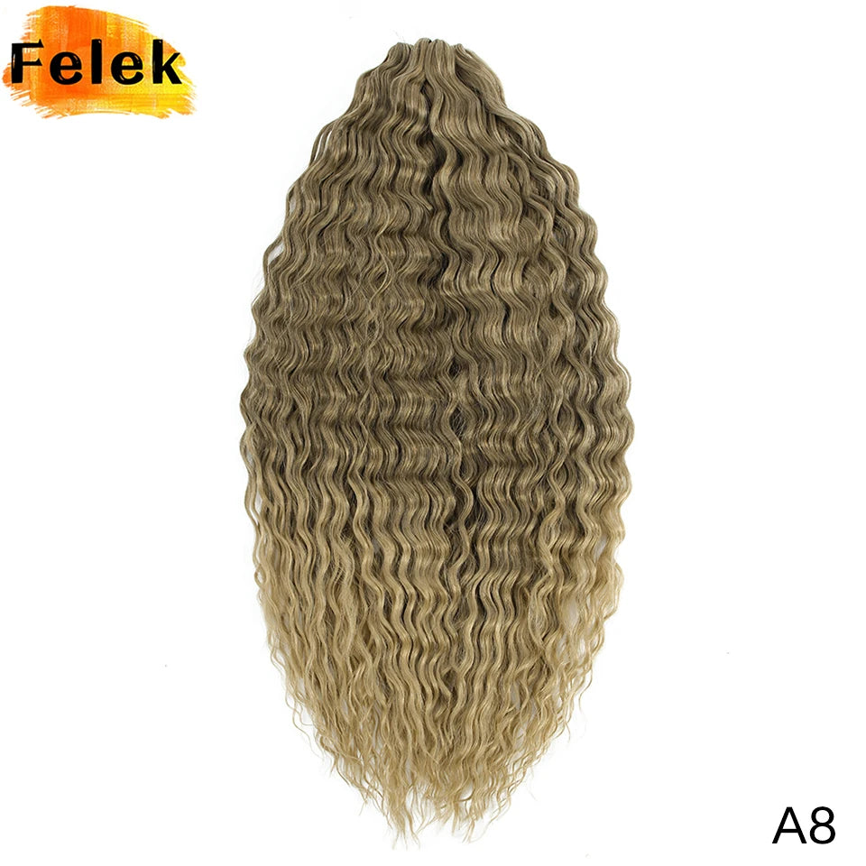 Ariel Curls Crochet Braiding Hair | Water Wave Synthetic Braid Extensions
