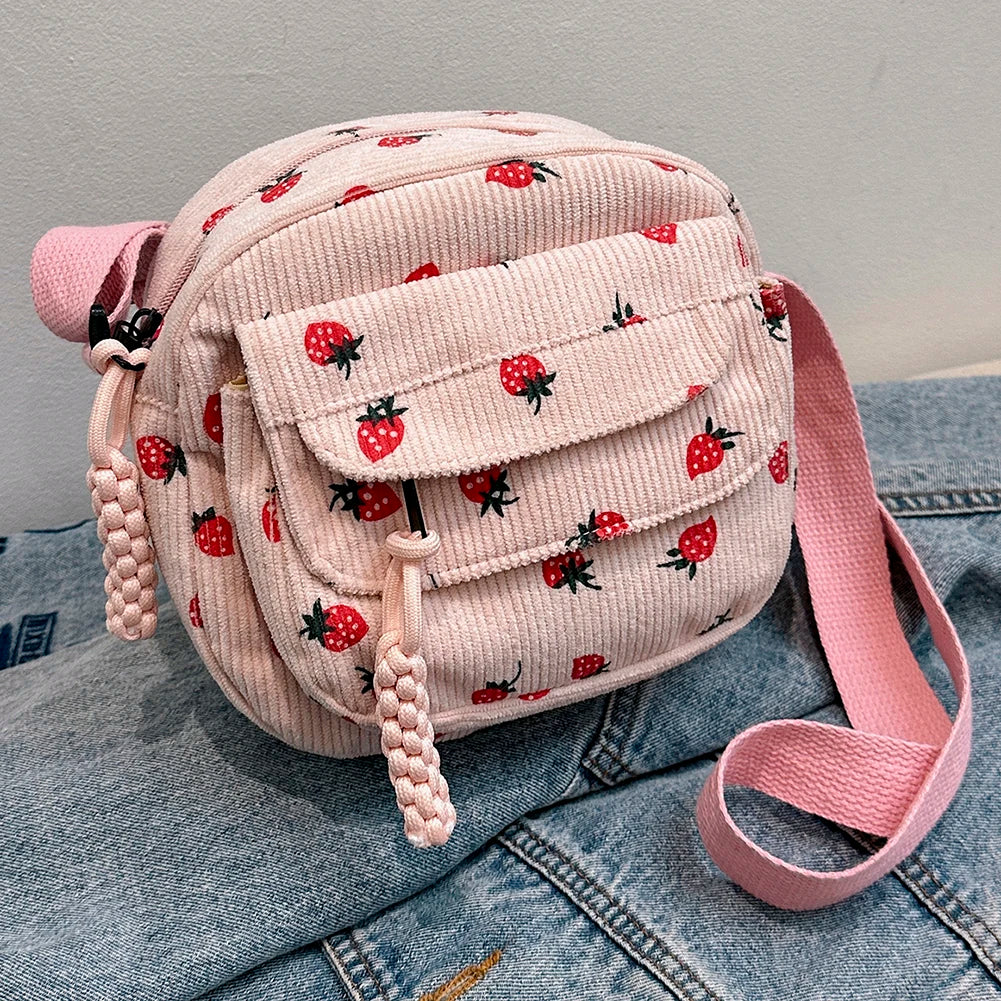 Cute Strawberry Shoulder Bag | Trendy Crossbody Tote & Handbag Luxegan