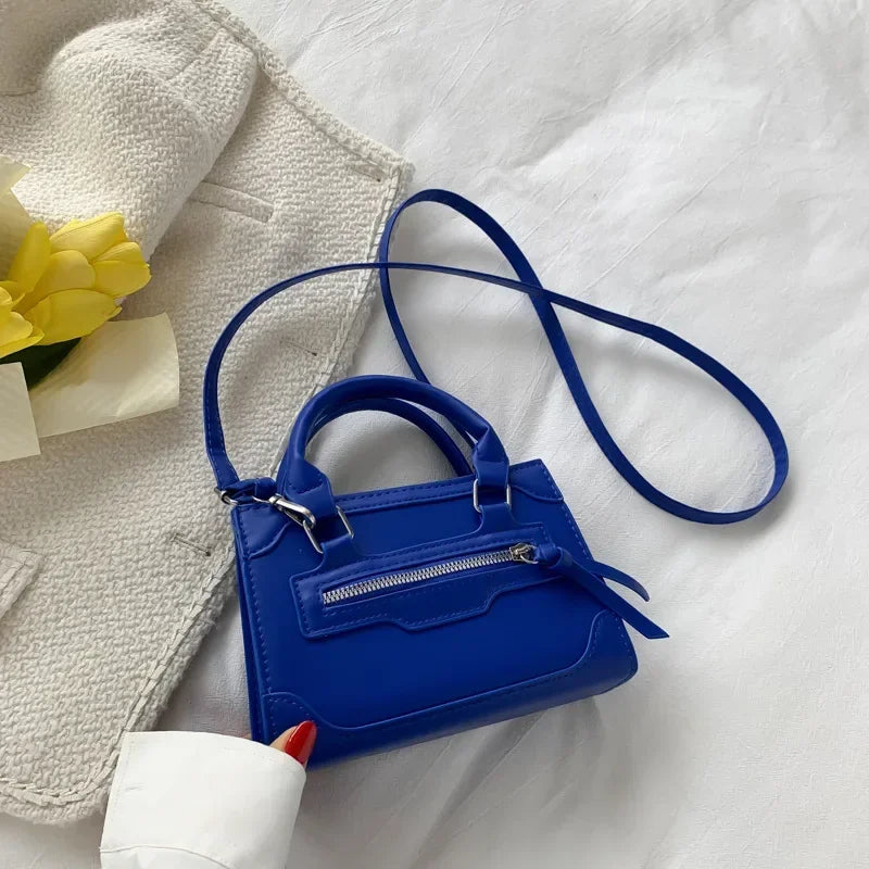 Western Style Crossbody Bag | Simple Textured Square Handbag Luxegan