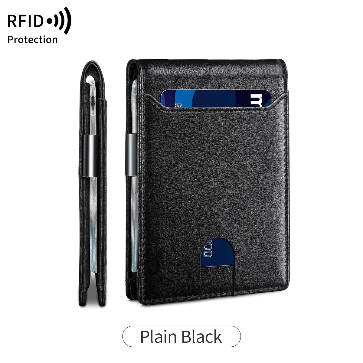 Minimalist Fashion Men's Mini Wallet | Sophisticated "Ultra-Thin" Silhouette | RFID-Blocking 11-Card Multifunctional Billfold | "Dignified" High-Performance Portable Essential for Radiant Versatile Styling Luxegan