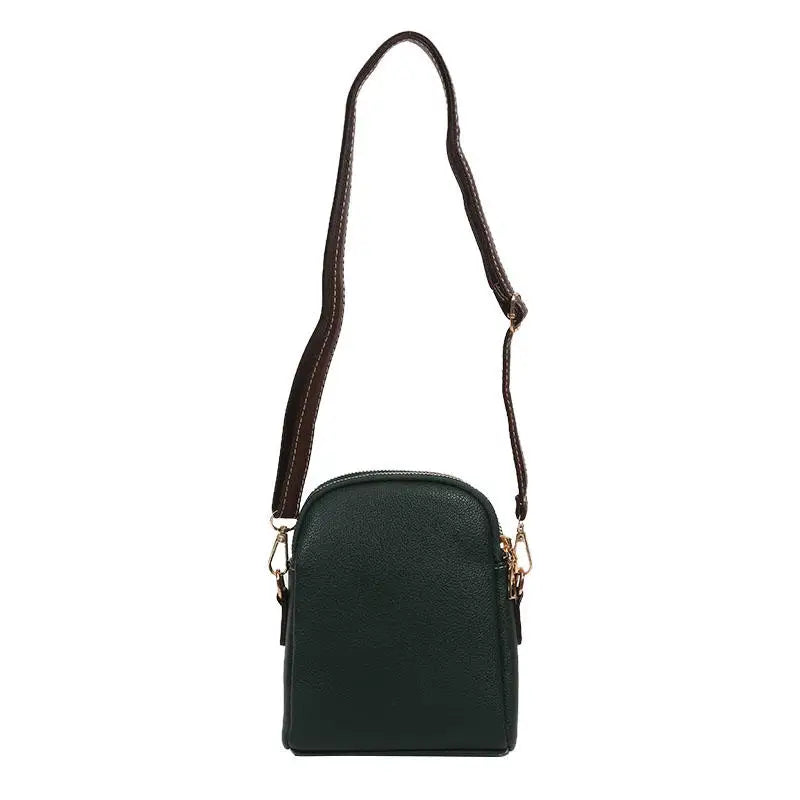 Fashion Leather Crossbody Bag for Women | Mini Shoulder Bag & Flip Zipper Messenger Bag (Students' Small Handbag) Luxegan