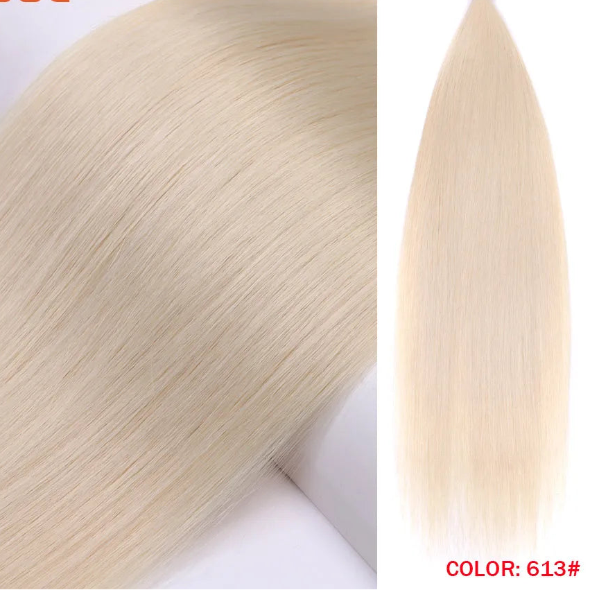 30-Inch Yaki Straight Synthetic Hair Bundles – 100g | Ombre & Linen Colors | High-Temp Fiber - view 5