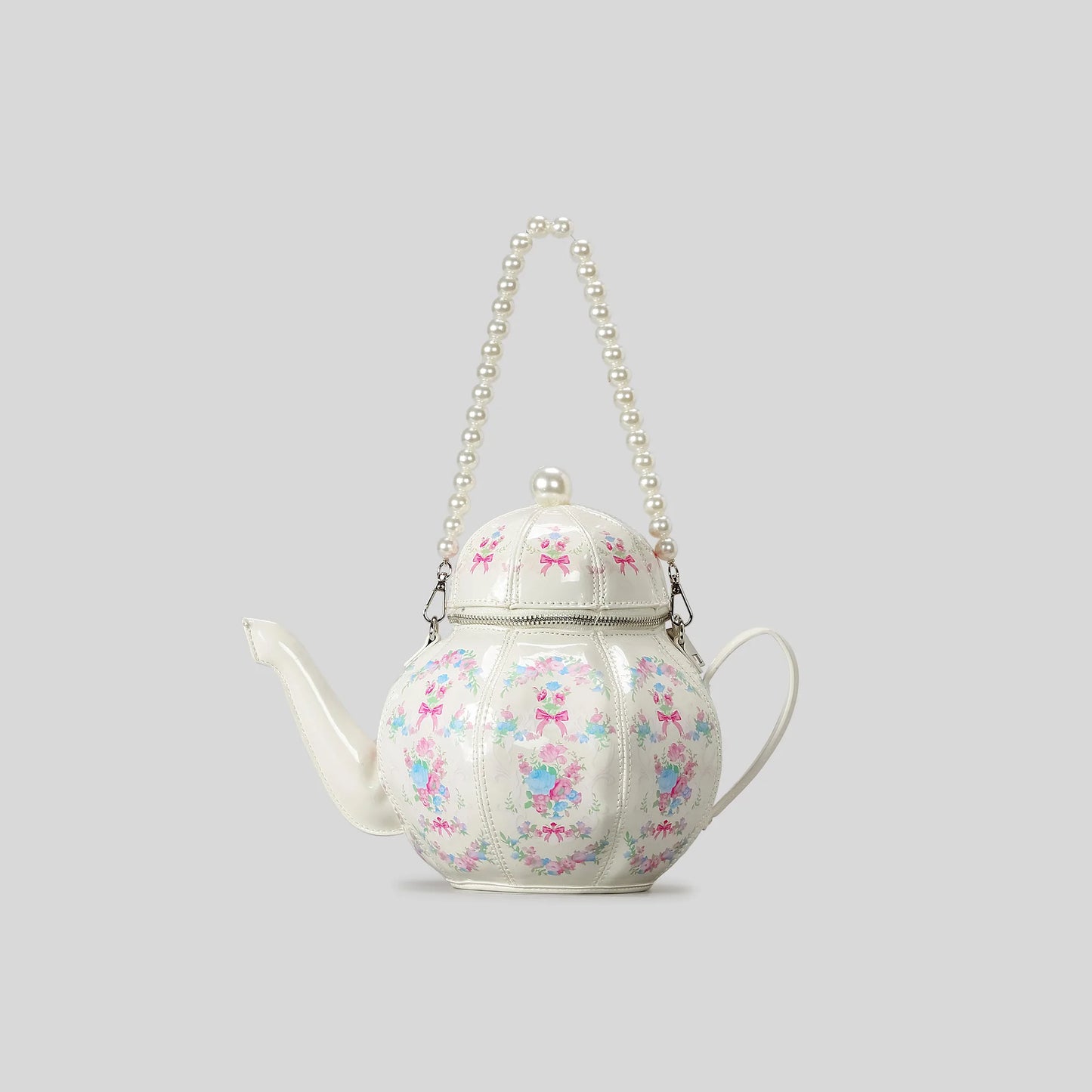Pearl Chain Teapot Crossbody Bag | Luxury Designer Handbag & Purse Luxegan