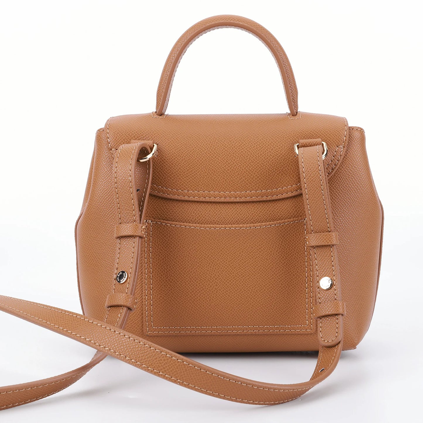 French Cowhide Small Satchel | Retro Trend Mini Crossbody Bag for Women (Classic Solid Flap Top-Handle Luxury Designer Handbag) Luxegan