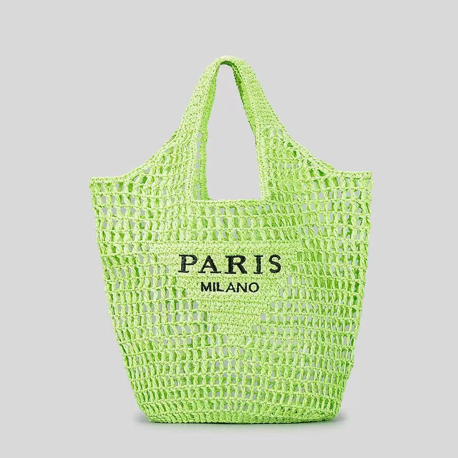 Soft Woven Summer Beach Tote | Large Capacity Hollow Out Handbag Luxegan