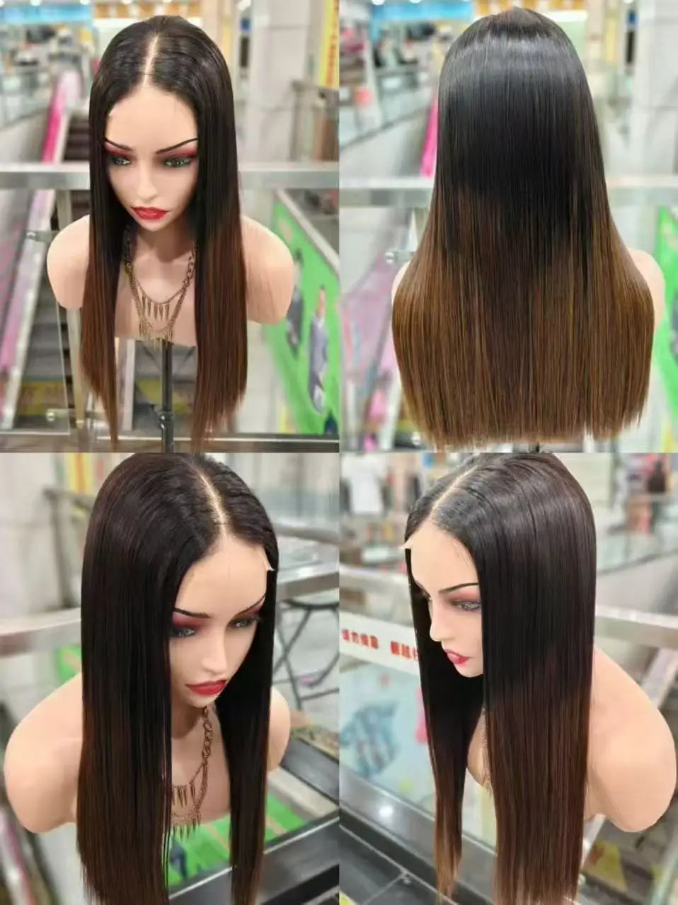 2x6 HD Lace Closure Wig 16A Double Drawn Raw Vietnamese Human Hair Wig 1BT4 Color Bone Straight Human Hair Wig for Black Women