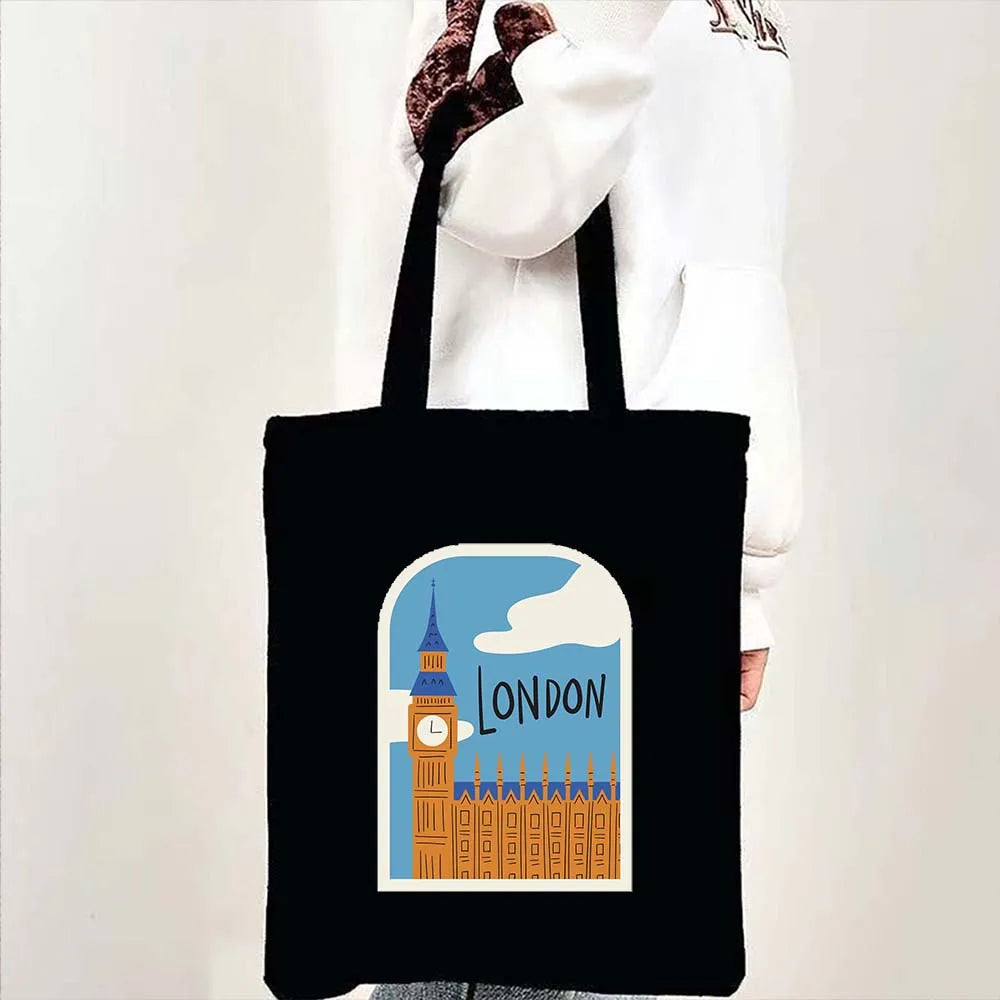 Woman's Large Capacity Canvas Tote Bag | Stylish Travel & Shopping Shoulder Handbag (Work, Gym, Grocery, Eco-Friendly) Luxegan