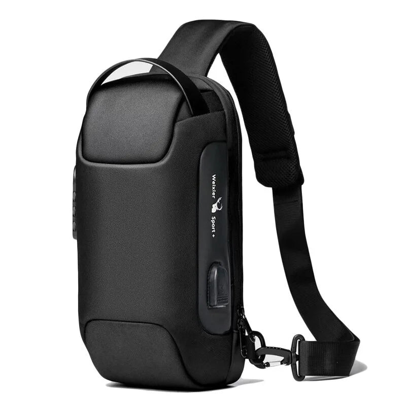 Men's USB Charging Crossbody Chest Pack | Anti-Theft Waterproof Bag Luxegan