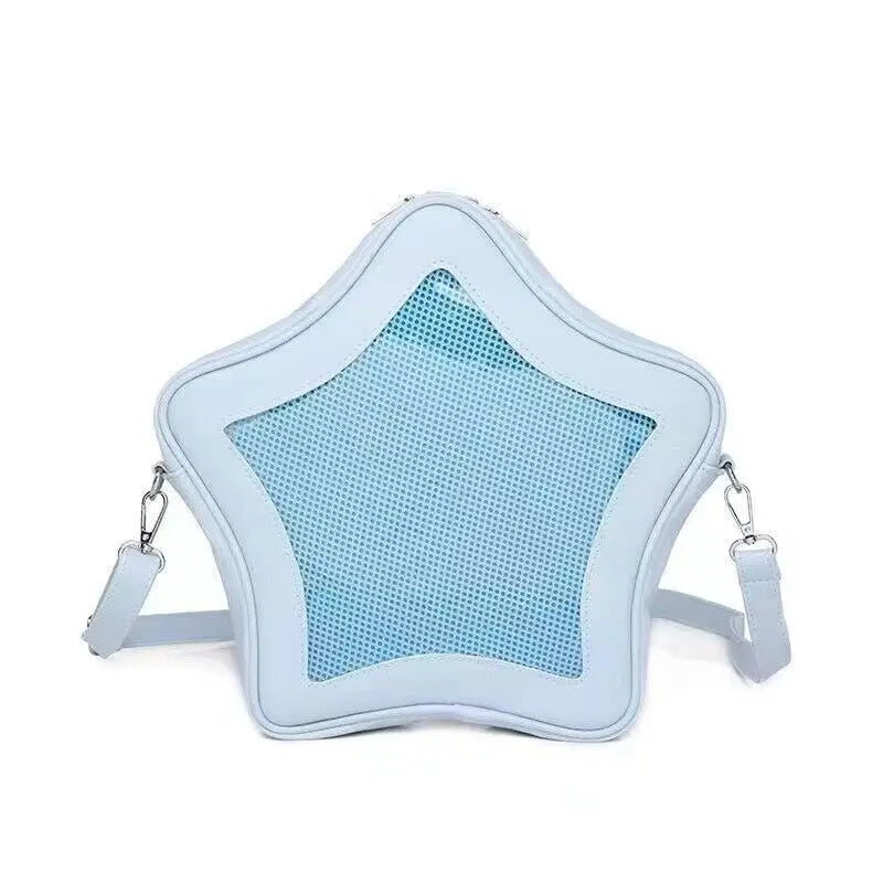 Original Kawaii Star Ita Bag | Anime-Inspired Five-Pointed Star Crossbody | Two-Dimensional Street Fashion Mini Shoulder Bag for Women Luxegan