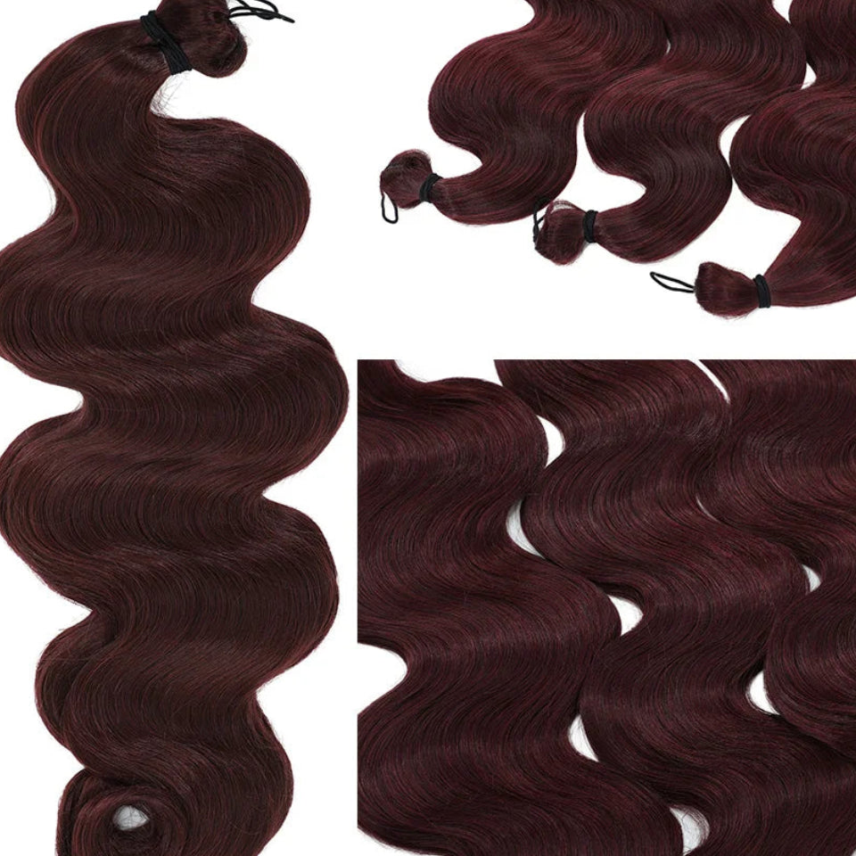 26 Inch Synthetic Loose Deep Wave Crochet Hair | 300g 3-Piece Braiding Extensions Luxegan