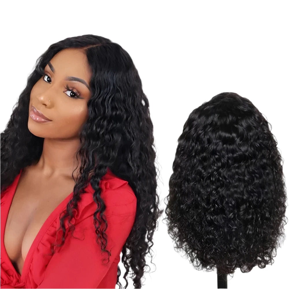 Wear and Go Glueless Short Curly Bob Wig | Deep Wave | 13x5x1 Lace Front | Brazilian Remy Hair