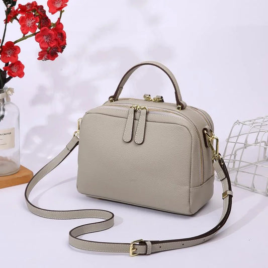 Genuine Leather Cowhide Women's Handbag | Luxury Design Crossbody & Small Square Bag Luxegan