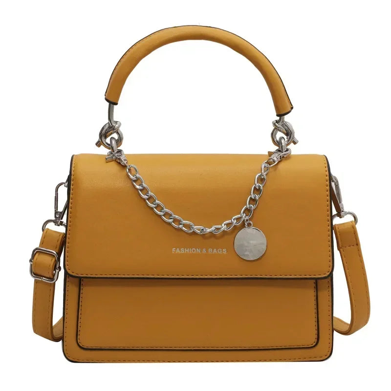 Luxury Hard Square Crossbody | Fashion Chain Shoulder Bag Luxegan